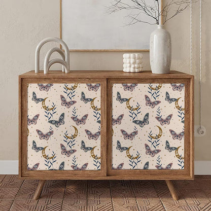 MuralPeel Dark Grey White Poppies Peony Floral Vintage Peel and Stick Wallpaper Self Adhesive Removable Easy Peel Off Stick on Wall Paper for Bedroom Cabinet Renter
