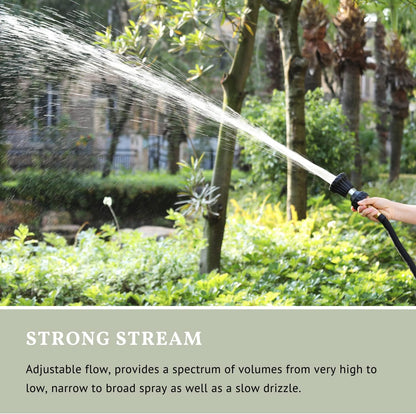 HOSUN Garden Hose Nozzle, Fireman Style Hose Nozzle, Heavy Duty Brass Hose Nozzle, Leak Proof & Best High-Pressure Sprayer for Plants Watering, Car Washing, Pet Washing, etc. (blue)