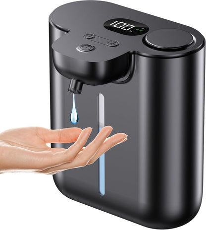 Automatic Soap Dispenser,9 Levels Liquid Soap Dispenser for Kitchen, RechargeableTouchless Liquid Hand Soap Dispenser for Bathroom,16.9oz/500ml,1200mah Rechargeable,Wall Mount & Countertop