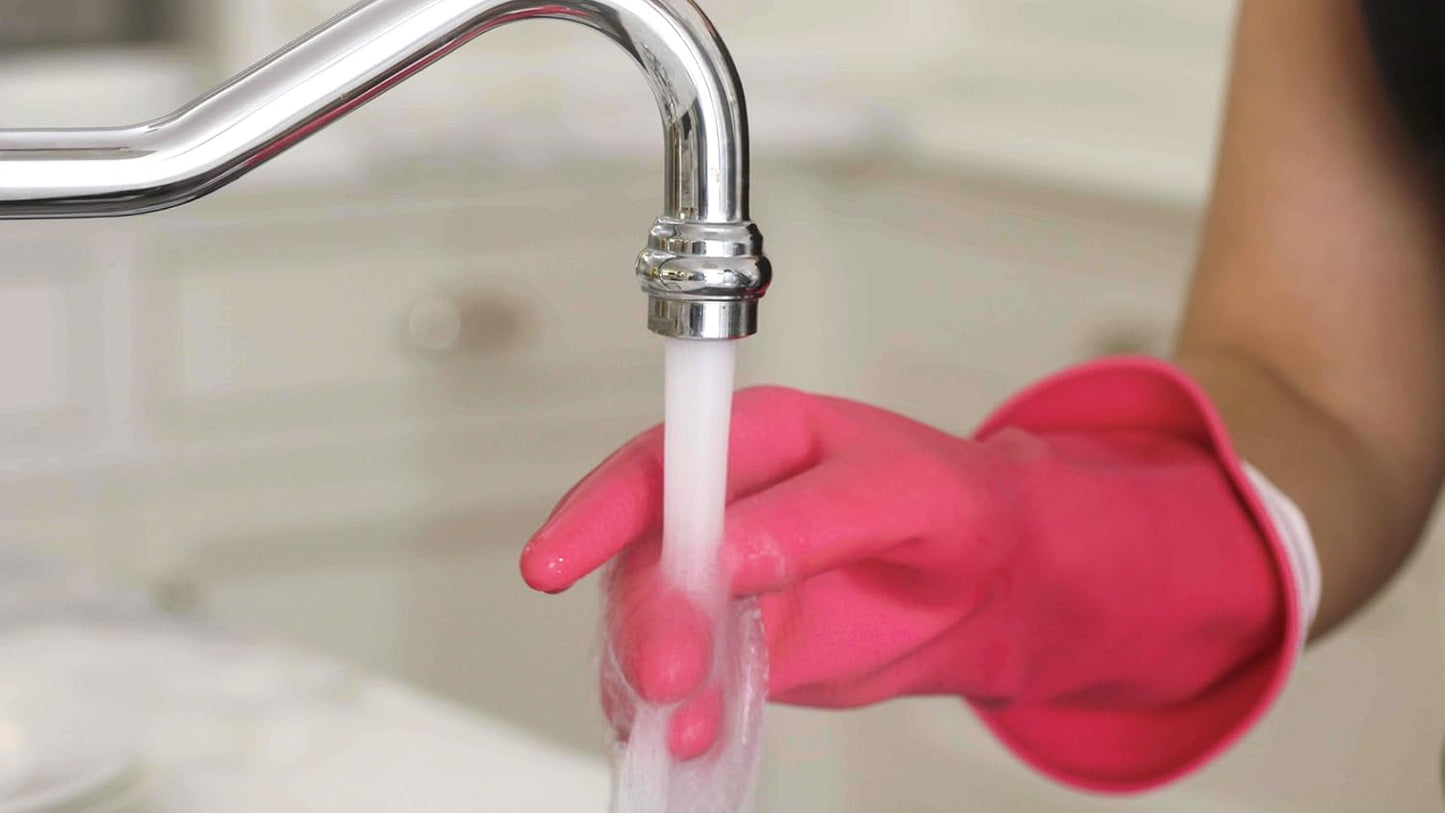 Casabella Premium Waterblock Reusable Household Cleaning Gloves, Medium