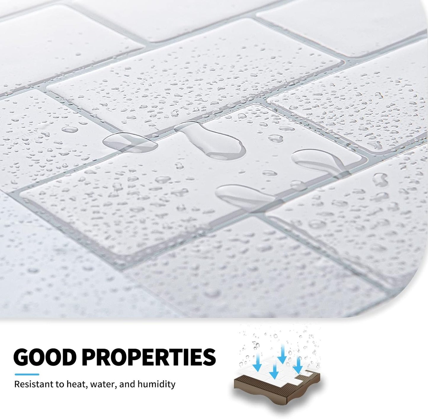 Art3d Premium 10-Sheet Peel and Stick Tile Backsplash - 12"x12" for Kitchen , Bright White