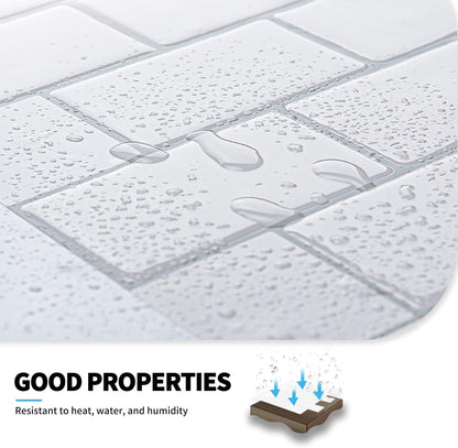 Art3d Premium 10-Sheet Peel and Stick Tile Backsplash - 12"x12" for Kitchen , Bright White