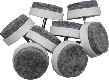 40pcs Round Heavy Duty Nail-on Felt Pad for Furniture Chair Table Leg Feet Floor Protectors Slide Smoothly (Black, Pad Diameter 18mm)
