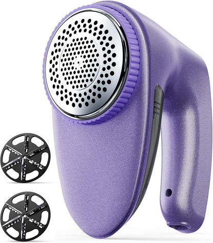 Bymore Fabric Shaver & Lint Shaver for Clothes and Furniture, Heavy Duty Sweater Shaver Lint Remover with Large 65mm Shaving Head, 6-Leaf Blades, Extra Replacement Blades for Couch, Sofa & Upholstery