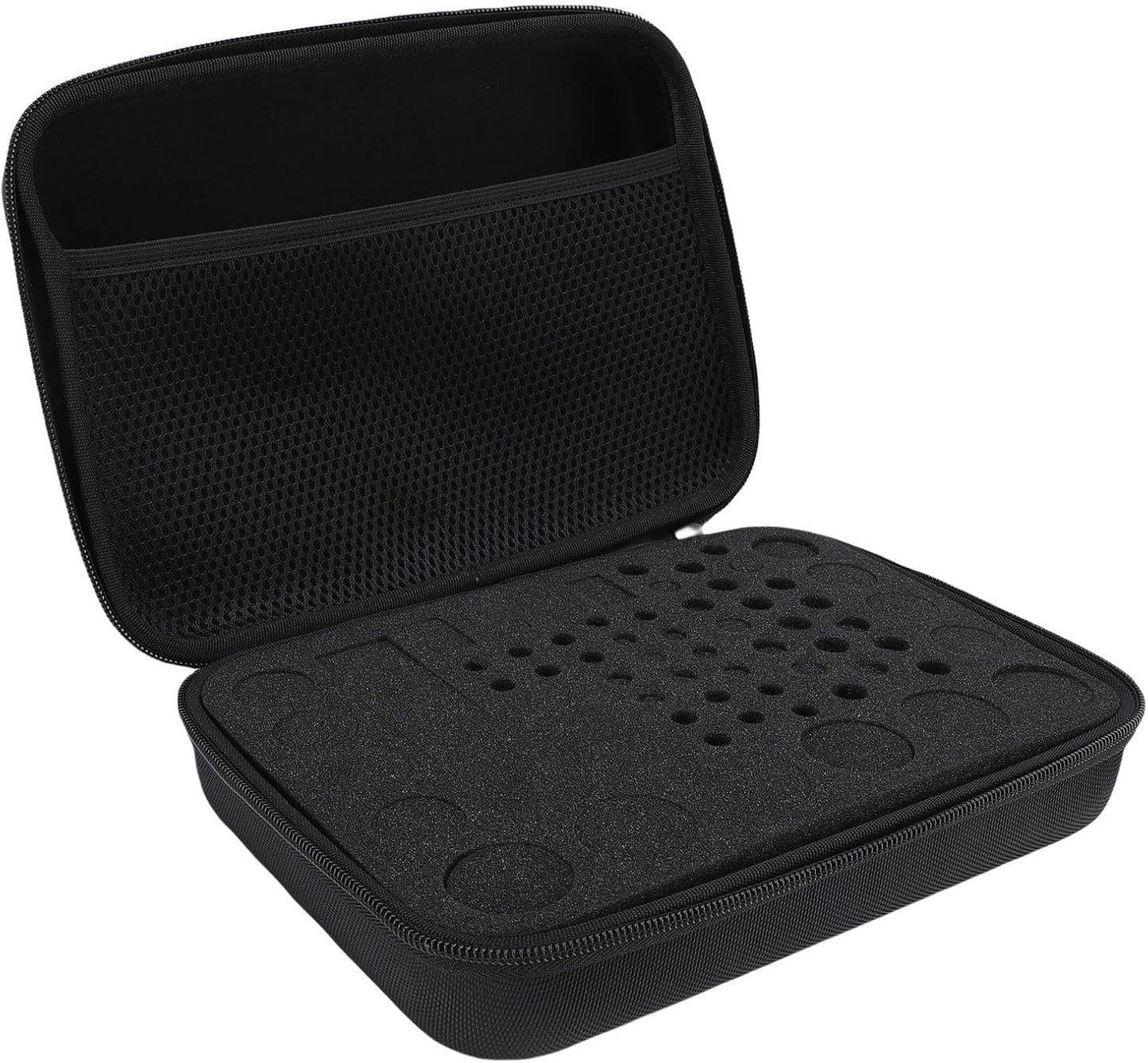 VBESTLIFE Hard Battery Organizer Storage Box, Carrying Case Bag Holder Holds 63 Batteries AA AAA C D 3V 9V, for Battery Tester and Accessories