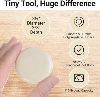 16 Pcs Furniture Sliders for Carpet,2 Inch Sliders for Furniture on Carpet Self Adhesive Chair Slider for Carpeted and Hardwood Floors (Beige)