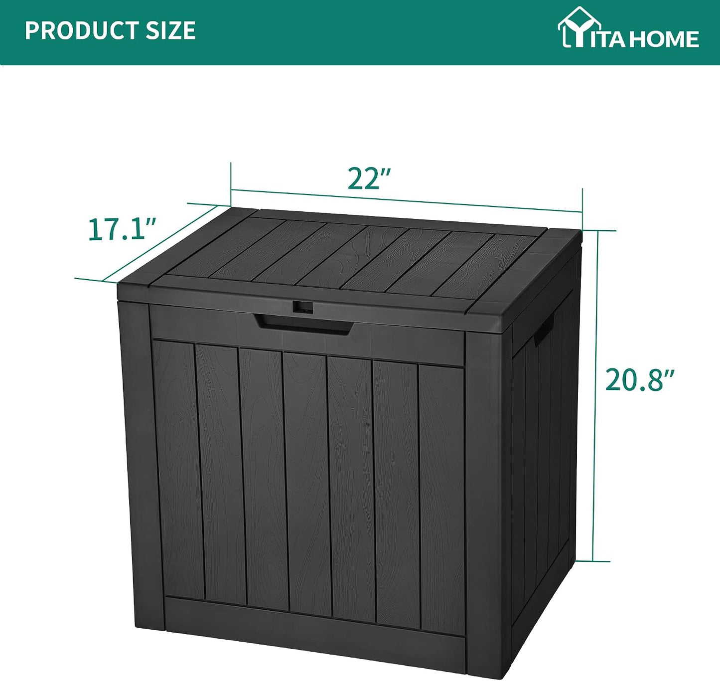 YITAHOME 31 Gallon Outdoor Storage Box | Resin Deck Box and Waterproof Package Delivery Box for Gardening Tools, Pool Supplies, Patio Furniture, Lockable, Taupe