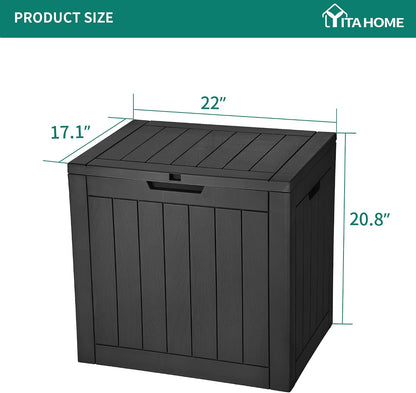 YITAHOME 31 Gallon Outdoor Storage Box | Resin Deck Box and Waterproof Package Delivery Box for Gardening Tools, Pool Supplies, Patio Furniture, Lockable, Taupe
