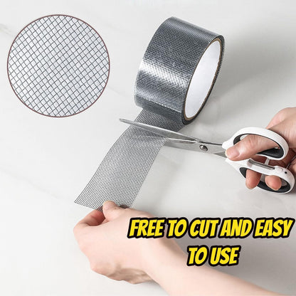 2PCS Window Screen Repair Kit Sticky Fine Screen Mesh Patch Repair Kit, Screen Repair Kit, Screen Tape Mesh Repair - for Windows or Doors (C-White)