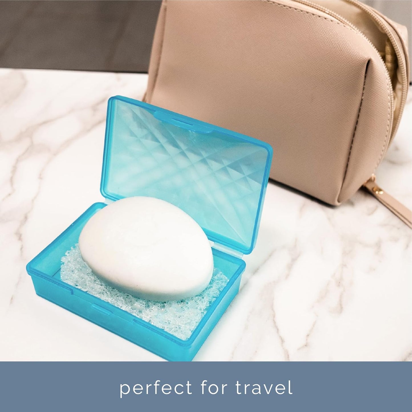 S&T INC. Bar Soap Holder for Kitchen, Bathroom, and Soap Dish, 4 Pack, White, 2.9 inches by 4.4 inches