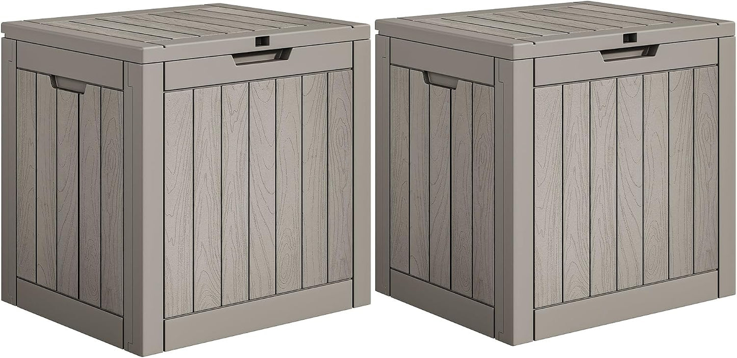 YITAHOME 134 Gallon Large Deck Box | Waterproof Resin Outdoor Storage Box with Lock, Doubles as 2-Person Bench Seating for Patio Furniture Cushions,Garden Tools &