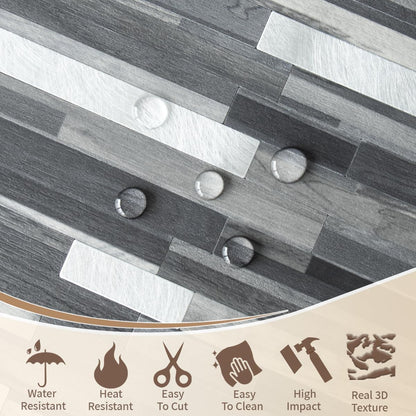 DICOFUN 10-Sheet Peel and Stick Backsplash Wall Tile, PVC Kitchen Backsplash Peel and Stick in Sandstone, 9.4 sq.ft