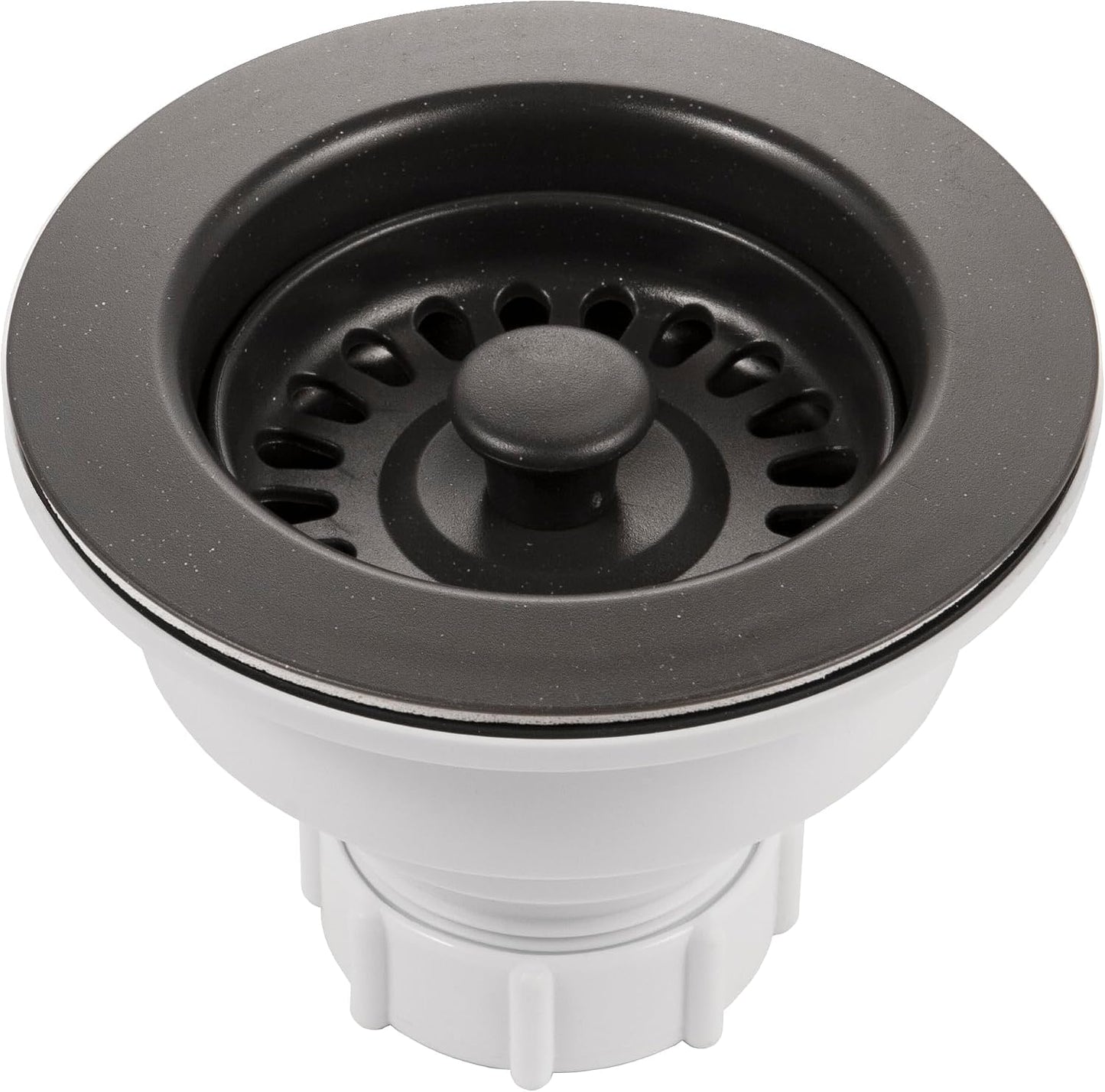 Houzer 190-9300 - 3-1/2 Inch Stainless Steel Deep Cup Kitchen Sink Basket Strainer, Durable Food Catcher Stopper for Metal Kitchen Sink, Ideal for Filtering Waste and Preventing Clogs
