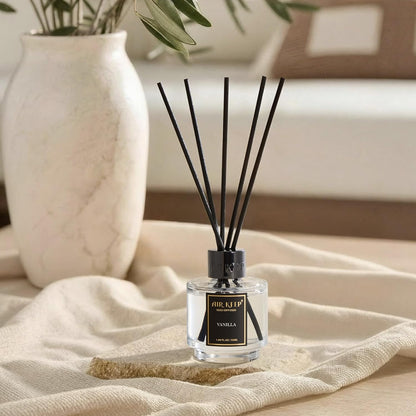 Airkeep Reed Diffuser Set of 3 for Bathroom Air Fresheners, Oil Diffuser Sticks | Cedar Wood,White Pine Moroccan Amber Scent Diffuser(1.7 fl oz*3) Fragrance with 18 Sticks Defusers | Shelf Decor