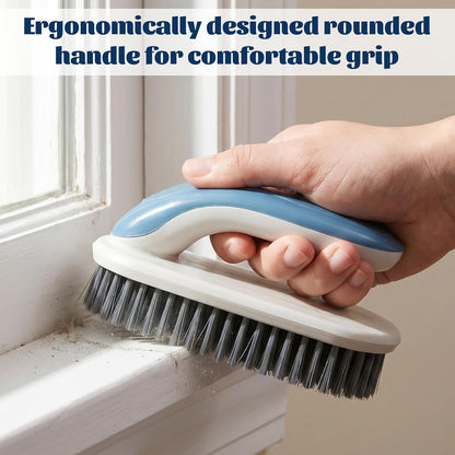 2pcs Soft Bristle Scrub Cleaning Brushes Laundry Scrub Brush | Shoe Cleaning Brushes Stain Remover Shoe Laundry Stain Brush with Long Handle for Carpet Clothes Bathroom Countertop Bathtub