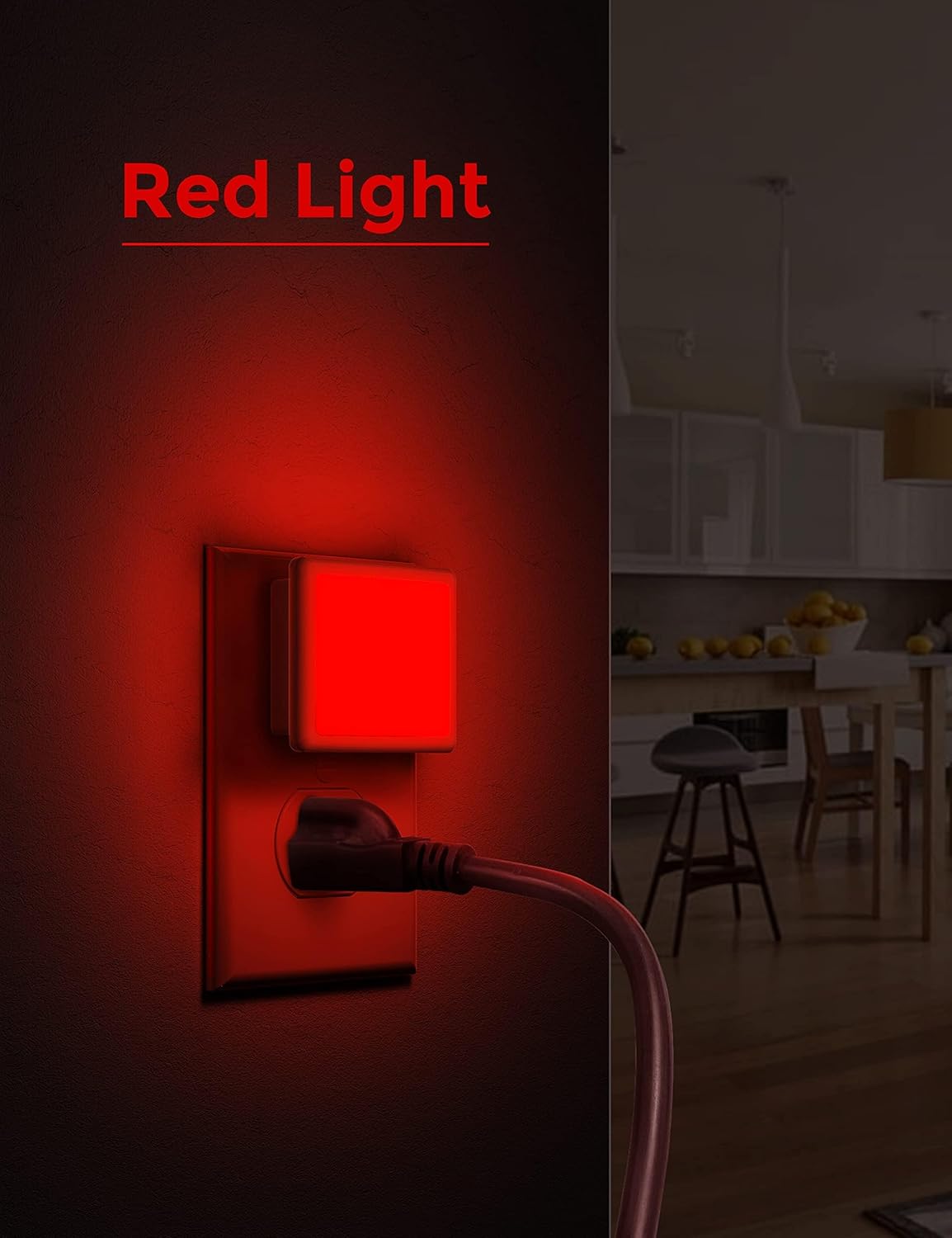 L LOHAS LED Night Lights Plug into Wall 2-Pack, 0.3W Plug in Night Light, Dusk to Dawn, 3000K Soft White, Bright Nightlight Auto-On/Off, for Adults Kids Room Bedroom Bathroom Hallway Kitchen, Non-Dim