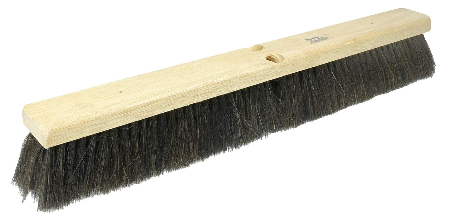 Weiler 42042 24" Fine Sweep Floor Brush, Flagged Silver Polystyrene Fill, Natural