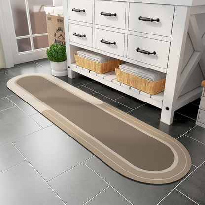MontVoo Bath Mat - Non Slip, Quick Dry, Stain Resistant Bath Mat Rug for Bathroom Floor - Easy Care Shower Rug for Outside Bathtub - 17"x27" Grey