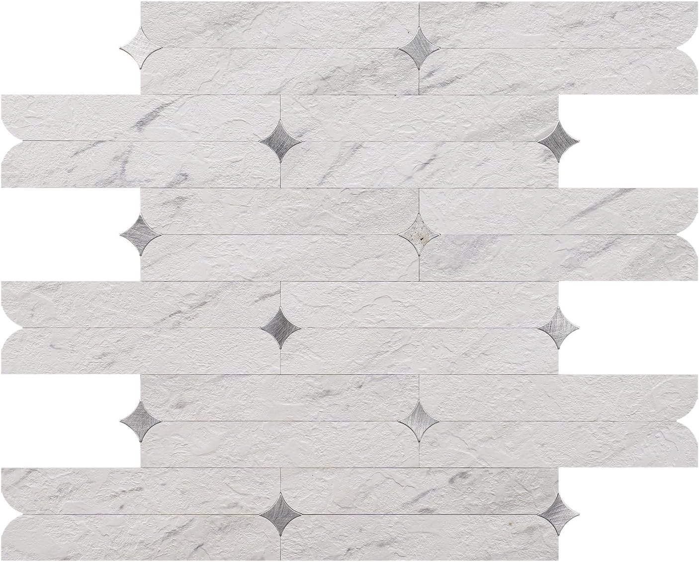 Peel and Stick Backsplash Tile, 10 Sheets Waterproof PVC Wall Tiles for Kitchen Bathroom, Thick Self Adhesive Stick on Backsplash, Covers 9.67 Sq.Ft