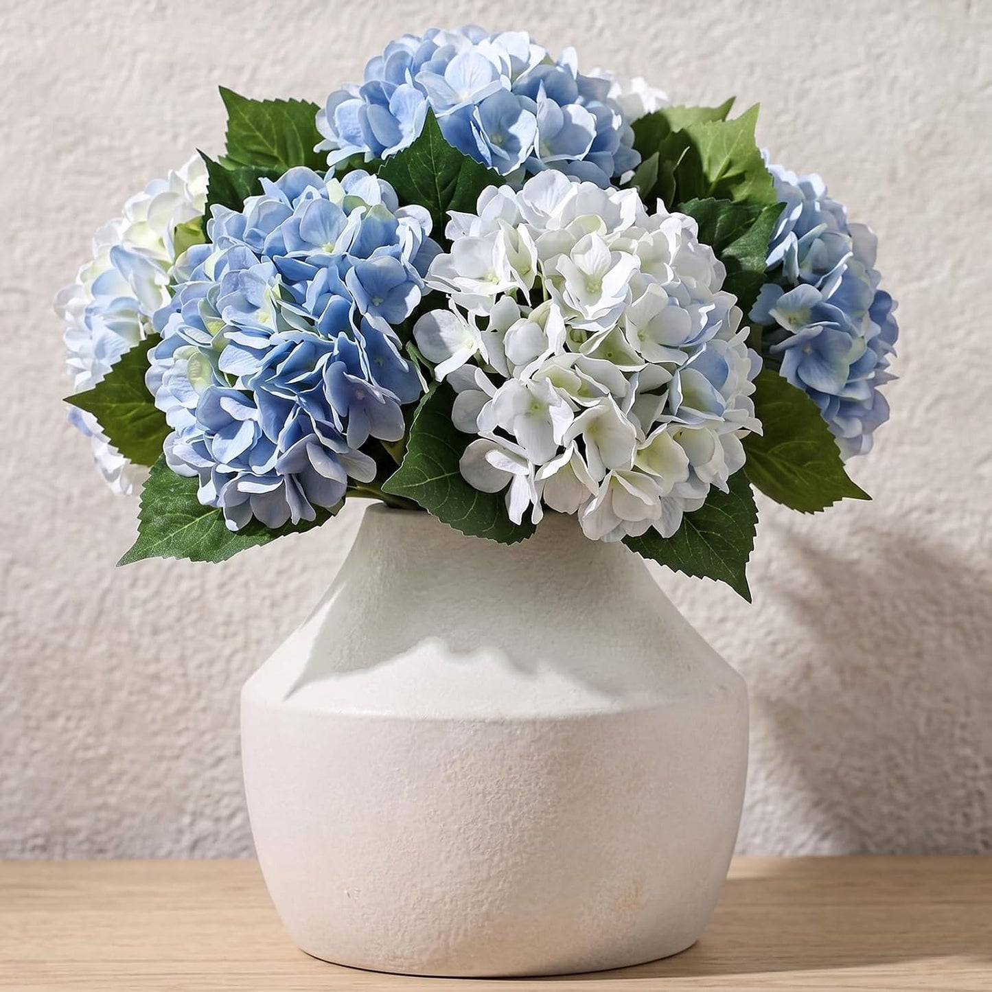 CUCUMI Ceramic Vase Set of 5, Home Decor Farmhouse Décor Handmade Pottery Vases for Pampas Grass, Dried Fresh Flowers, Table, Living Room, Kitchen, Shelf, Entryway Mantel Neutral Tones