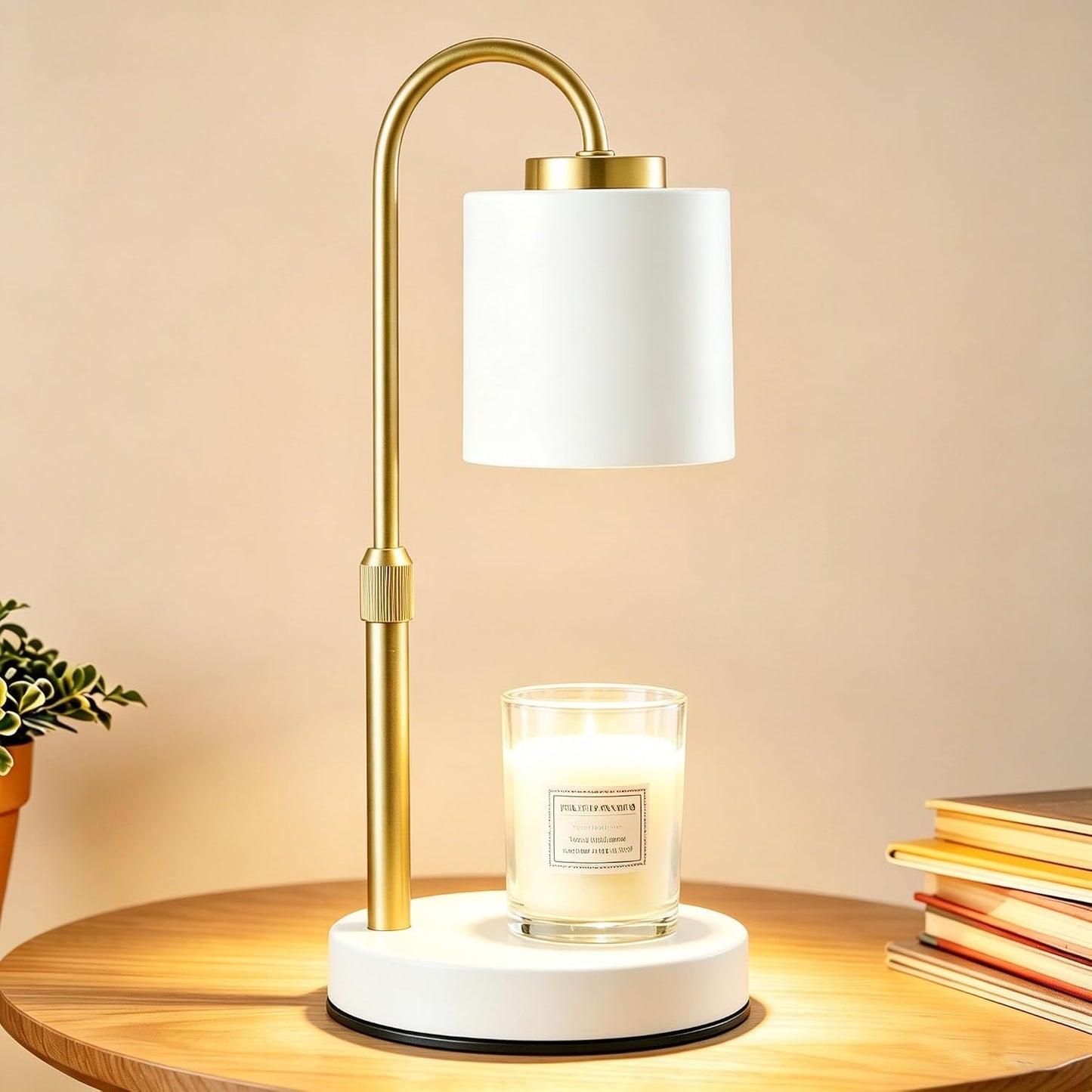 CASTLELIFE Dimmable Candle Warmer Lamp with Timer, Height Adjustable Candle Warmer for Jar Candles, Electric Wax Melt Warmer for Home Decor House Warming Gifts, Birthday Gifts for Women, Black Clear