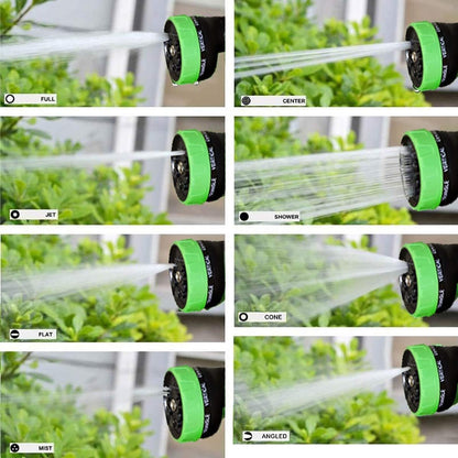RoyalHouse Garden Hose Nozzle, 8 Adjustable Spray Patterns, High-Pressure Washer Nozzle, Heavy Duty Hose Head, Watering Lawn and Garden, Washing Cars, Bathing Dogs & Cats