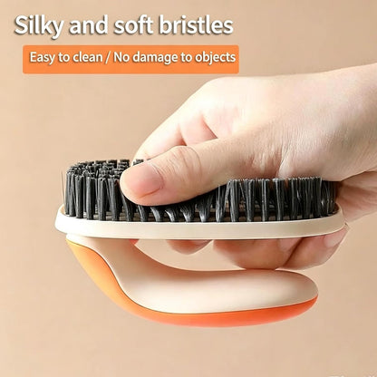 Laundry Scrub Brush 2 Pack Soft Bristle Brush Shoe Cleaning Brush for Stains Clothes Scrubbing Brush Household Cleaning Tool for Bathroom Countertop Bathtubs (Yellow)