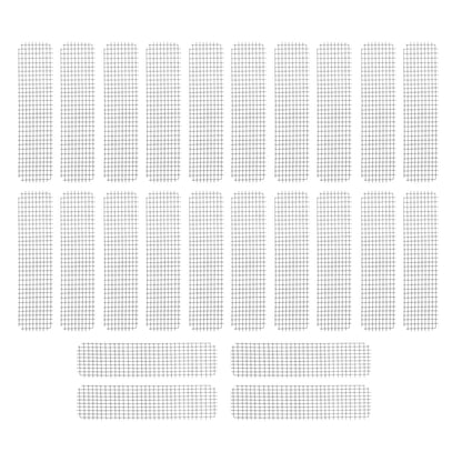 VILLCASE 25-Pack Window Screen Repair Patches Self-Adhesive Window Screen Mesh Tape Adhesive Mesh Repair Tape for Rips and Tears Easy Cut Sticker for Home and Rv Use