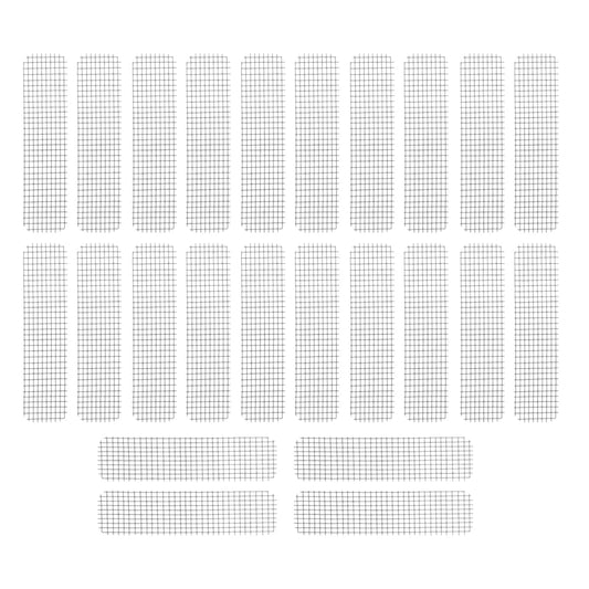 VILLCASE 25-Pack Window Screen Repair Patches Self-Adhesive Window Screen Mesh Tape Adhesive Mesh Repair Tape for Rips and Tears Easy Cut Sticker for Home and Rv Use
