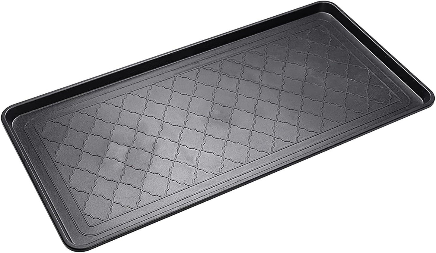 Large Multi-Purpose Boot Tray, Water-Resistant Shoe Mat for Mudroom, Garage, Patio or Indoor Entryway, Heavy-Duty Drip Tray for Boots, Pet Feeding, Plants and Everyday Home Use