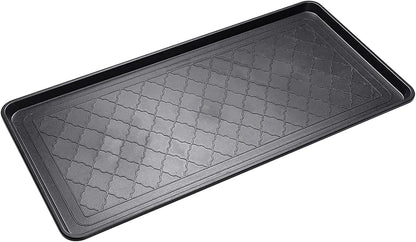 Large Multi-Purpose Boot Tray, Water-Resistant Shoe Mat for Mudroom, Garage, Patio or Indoor Entryway, Heavy-Duty Drip Tray for Boots, Pet Feeding, Plants and Everyday Home Use
