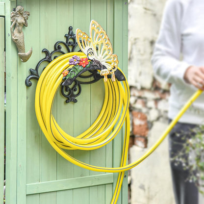 Sungmor Heavy Duty Cast Iron Hose Holder,Garden & Yard Decorative Birds Wall Mounted Hose Butler,Water Pipe Holds,Rack,Hanger,Antique Wall Decorations