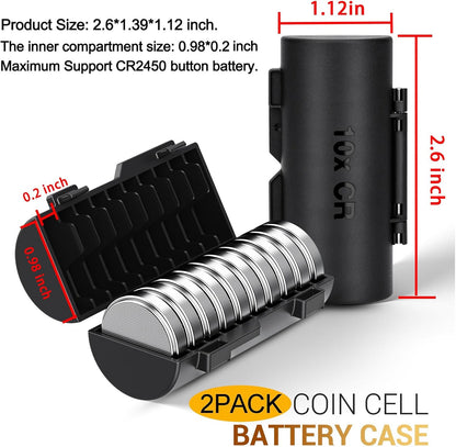 KIWIFOTOS 27 AA + 35 AAA Combo Battery Case Set with Tester | 62 PCS AA AAA Battery storage, Pegboard compatible, Wall Mount Battery Organizer Dispenser, magnetic tester, no‑assembly