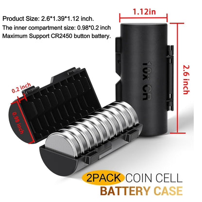 KIWIFOTOS 24xCR2 CR123 + 20x Coin Cell Battery Case Organizer, Holds CR2/CR123/CR123A/CR2032/CR2025/CR2016 Coin Cell Batteries, Battery Not Included