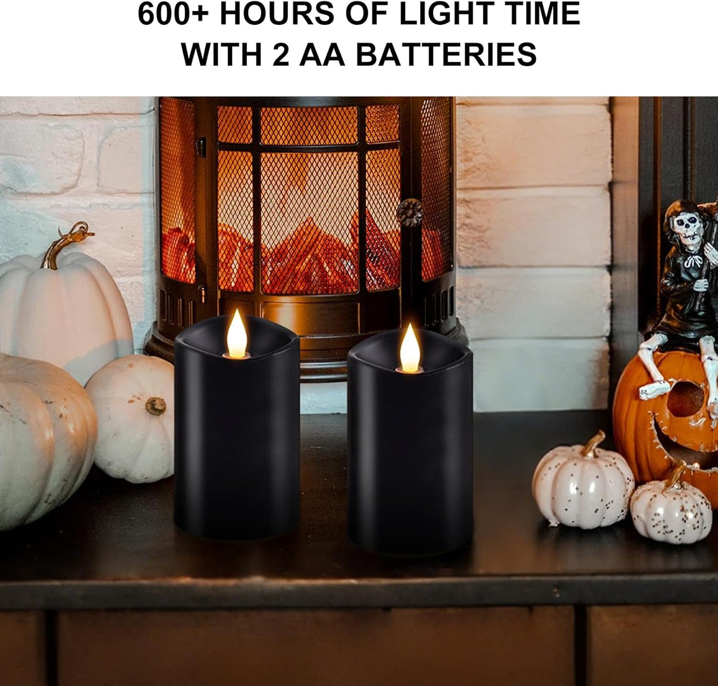 3x4 Flickering Flameless Candles Set of 3,Real Wax Pillar LED Candles,with Timer,4 inch Flameless Candles with Remote,for Party Wedding Holiday Home Decor,Ivory
