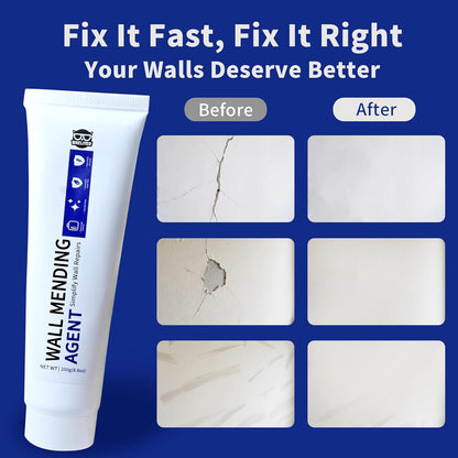 Breliter Drywall Repair Kit - 250g Wall Repair Paste Tube, Wall Putty Spackle for Nail Holes, Cracks & Stains, DIY Quick Solution for Walls and Ceilings, Fast Drying, Formaldehyde-Free, White (8.8oz)