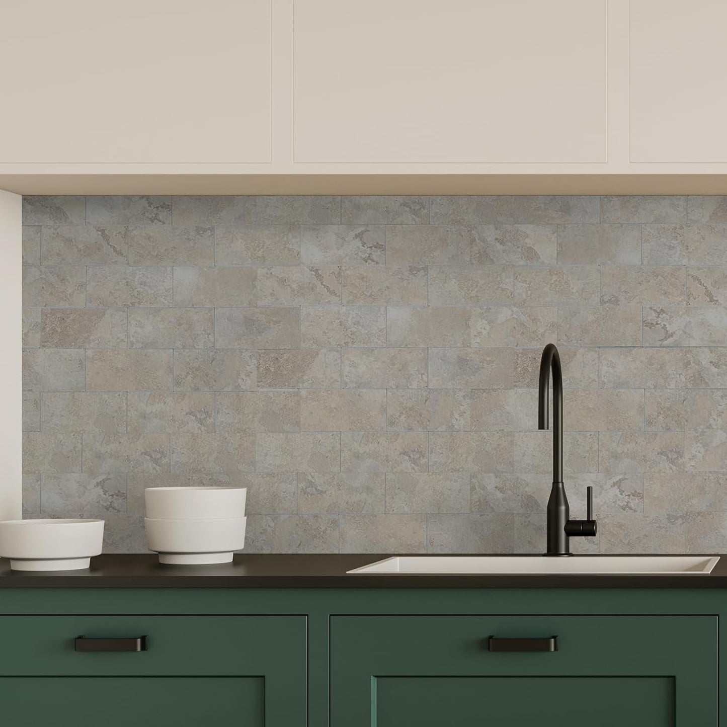 2026 New Upgrade Peel and Stick Backsplash Tile, Peel and Stick 11.34" X 11.57" Wall Tile for Kitchen, Bathroom, Fireplace, Laundry (Beige Ecru, 10 Packs)