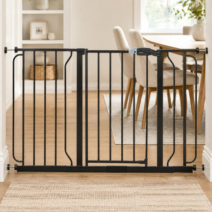 Regalo Safety 29-38.5" Baby Gate for Doorways & Bottom of Stairs, Pressure Mounted Baby Gate with Door for Babies, Toddlers & Pets, Tested & Safe for 30 Years, American Designed, American Owned, White