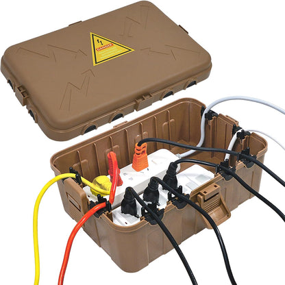 Hrensaw Large Outdoor Electrical Box(12.5x8.5x5inch),IP54 Waterproof Outdoor Outlet Covers,Weatherproof Extension Cord Covers Protect Outlet,Plug,Timer,Power Strip,Holiday Light,Green
