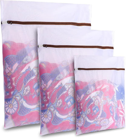 GOGOODA Mesh Laundry Bags for Delicates Durable Protective Wash Bags | Travel Storage Bags for Intimates Lingerie, 3PCS（3XXL）