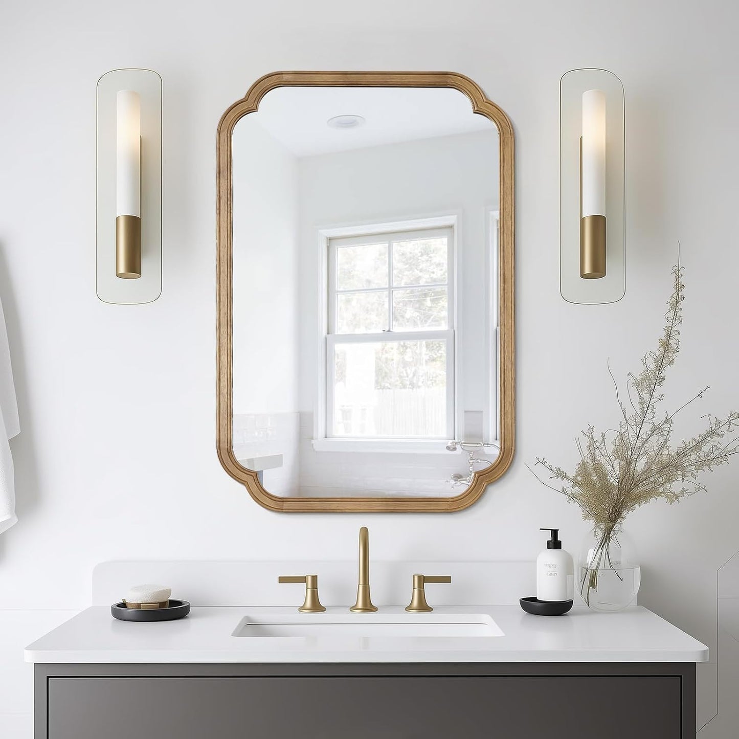 WallBeyond Full Length Mirror Wall Mounted 65"x22", Rustic Wooden Frame Floor Mirror, Large Full Body Mirror for Bedroom, Leaning or Hanging Against Wall, Natural