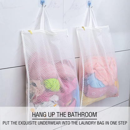 Tenrai Laundry Bag Mesh Wash Bag，Use YKK Zipper，Tote Bag Bathroom Hanging, Bra Fine Mesh Wash Bag for Underwear 3 Bags（3L Cellular Mesh）