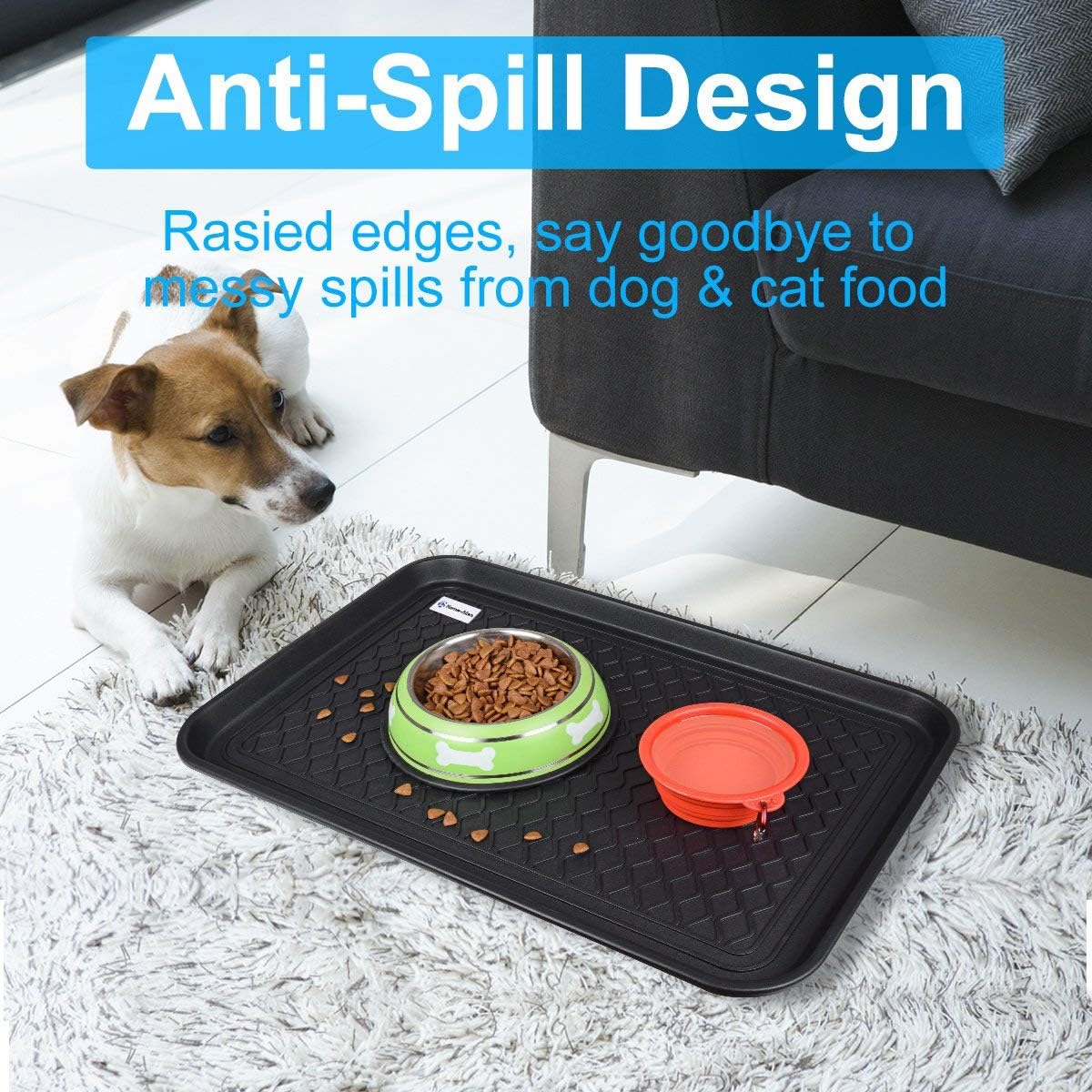 Multi-Purpose Boot Tray Mat,Shoe Tray Mat,Pet Bowl Tray,Waterproof Trays for Indoor and Outdoor Floor Protection,24" x 15"/Medium …