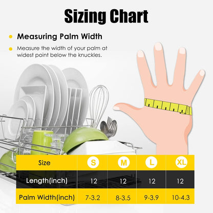 Rubber gloves dishwashing 2 or 4 Pairs for Kitchen,Cleaning gloves for household Reuseable.