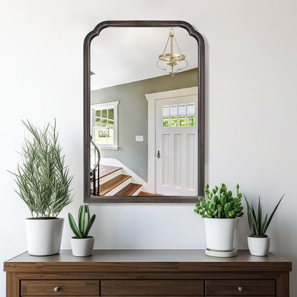 WallBeyond Full Length Mirror Wall Mounted 65"x22", Rustic Wooden Frame Floor Mirror, Large Full Body Mirror for Bedroom, Leaning or Hanging Against Wall, Natural