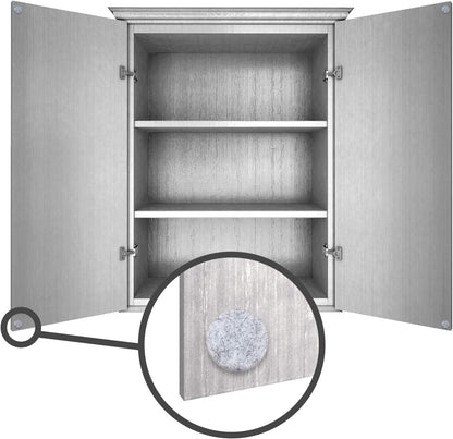 Furniture Felt Pads 3/8" (10mm) Diameter Round 3M Self Adhesive Protects Kitchen Cabinets, Drawers, Desks and Furniture Against Bumps and Scratches 100 Pack - Grey
