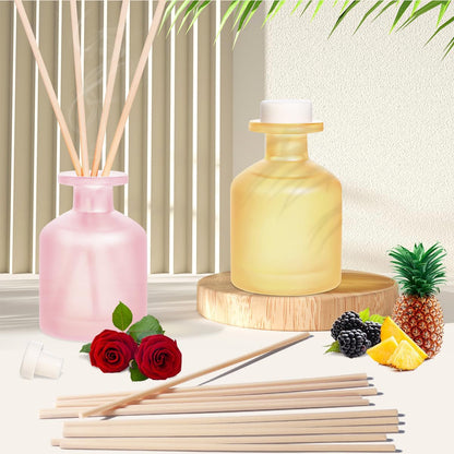 Reed Diffuser for Home, Clean Linen Scent 3.38oz (100ml)*1 Pack Essential Oil Reed Diffuser Set with 8 Sticks, Long Lasting Air Freshener for Bathroom Bedroom Living Room, Home Decor & Gifts