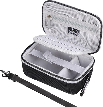 Hard Storage Case for Gavonde/Pedtail/JGIPL Digital Camera-Versatile Camera Bag with Crossbody/Neck Strap&Organizer Compartments for Batteries&Memory Cards(Box for Sale) (Black & Reflective Zipper)