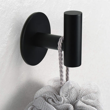 Vuzvuv Adhesive Hooks White SUS304 Stainless Steel - Self Adhesive Heavy Duty Waterproof Wall Hooks for Towel, Coat, Robe in Bathrooms Kitchen Hotel (2-Pack)