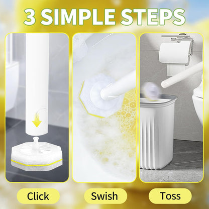 Toilet Bowl Wand Refills for Clorox, Toilet Cleaner Refills,100 Count | Compatible with Clorox Toilet System, Pre-Loaded Cleaner, 3-Layer Scrub Pads, 4X Cleaning Power , Lemon Lavender Scent